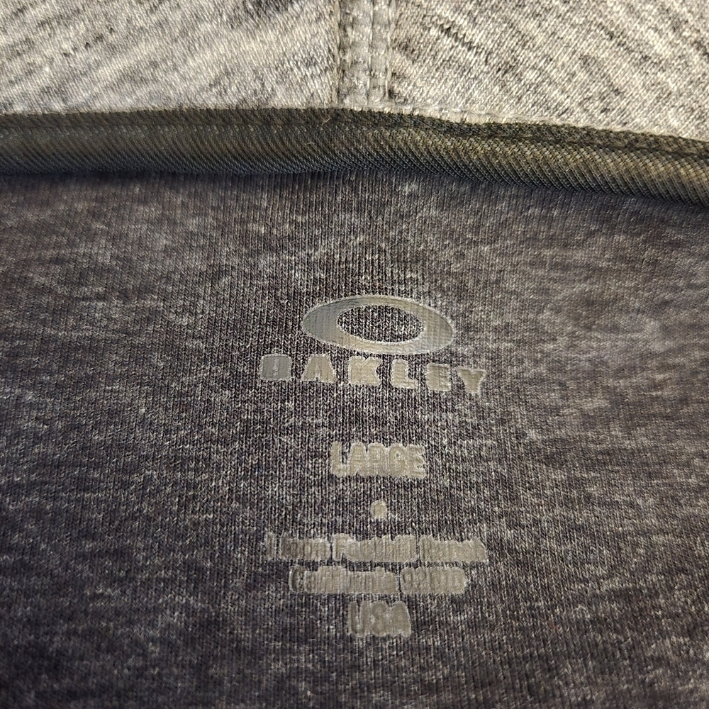 LARGE Gray/Black Oakley Zip Up Hoodie - Picture 7 of 15
